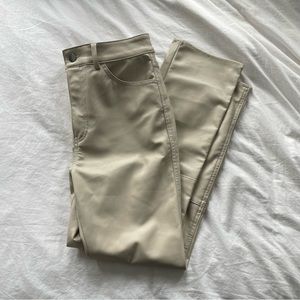 Pleather Beige/Cream H&M pants